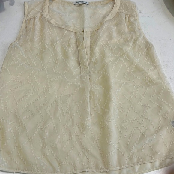 American Eagle Outfitters Sleeveless Embroidered Sheer Design Top - Picture 1 of 6